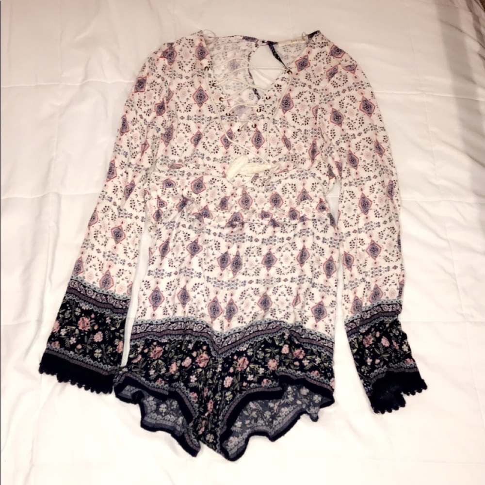 Floral Long Sleeve Romper
